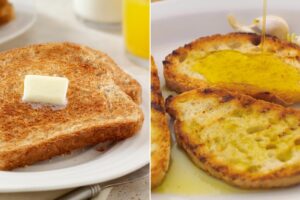 Calorías en un trozo de pan con aceite: ¿Cuánto suman?